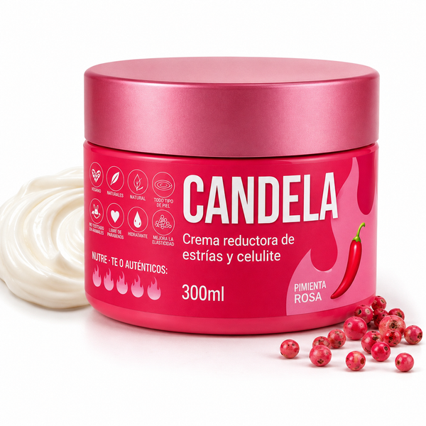 CANDELA — Crema Corporal con Efecto Calor y Pimienta Rosa | 300 ml