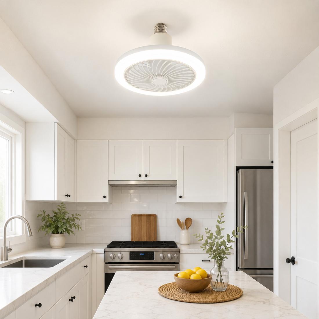 Velora Air™ — Ventilador de Techo 2 en 1 con Lámpara LED